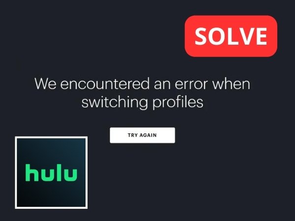 hulu we encountered an error when switching profiles